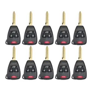 10 X 2004-2018 Chrysler Dodge Jeep / 4-Button Remote Head Key / OHT692427AA (AFTERMARKET) (BUNDLE OF 10)
