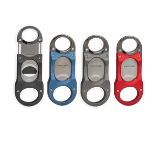 Vertigo Shark Cutter Serrated Twin-Guillotine Blades with Built-in Rest Lighter Safety Clip Sharp Cuts up to 64-ring Gauge