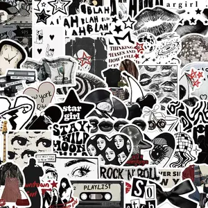 50 Pcs Abstract Art Stickers, Creative Modern Decorative Stickers for Students, Room, Thermos, Phone, Notebook, DIY Wall Decals, Sticker Decorations