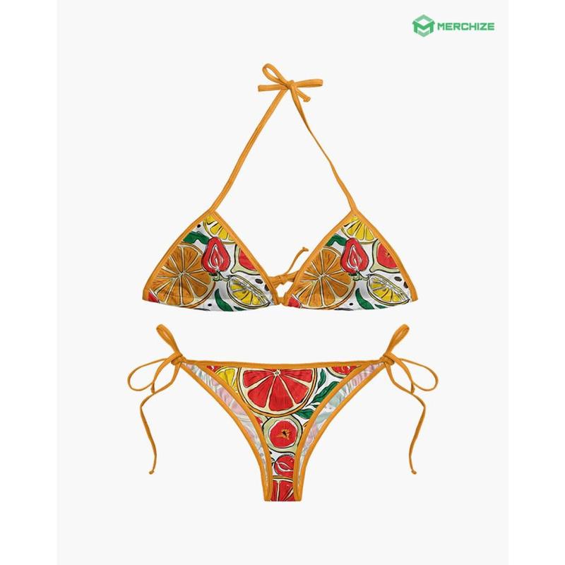 [Made-to-Order] VINCA - MATO RED TRIANGLE BIKINI SET, Classic Styles, Never Go Out of Fashion, Casual Cool, For Every Occasion