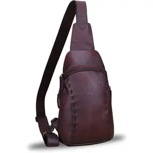 Silng Bag for Women and Men  Real Leather Sling Backpack  Crossbody Bag Chest Purse | Silng Bag, , Chest Purse