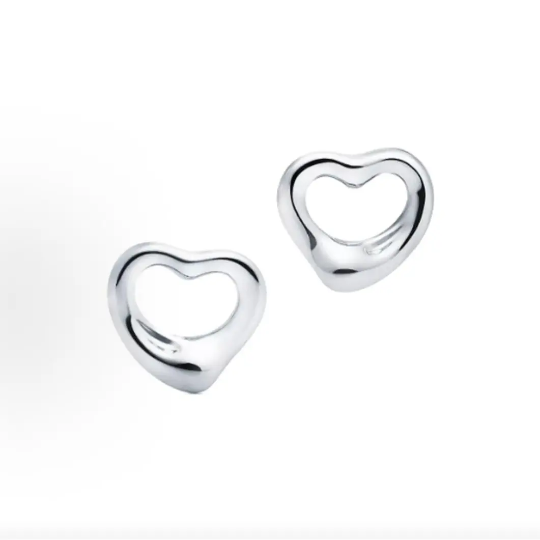 Pre-owned Brand new Tiffany & Co. Open Heart Silver Stud Earrings（Do not purchase directly. Contact us for details.）