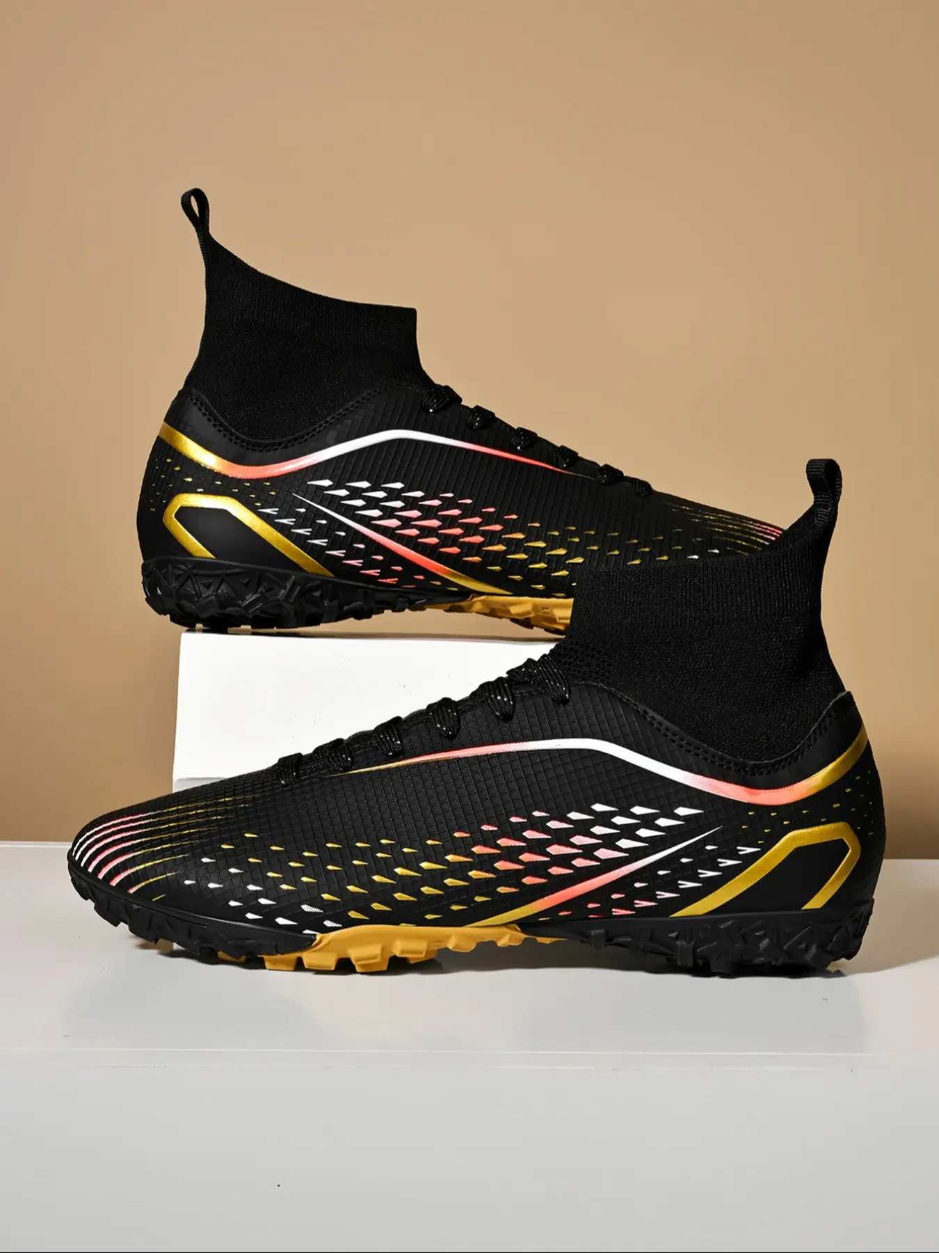 Professional Soccer Shoes, Sports Football Shoes, Soccer Cleats for Men & Women, Anti-Slip Wear-Resistant Indoor Outdoor Training Competition Footwear, Long Studs Ag TF Design, Football Field Boots