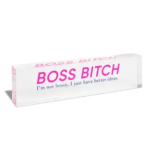 Boss Bitch Acrylic Desk Name Plate