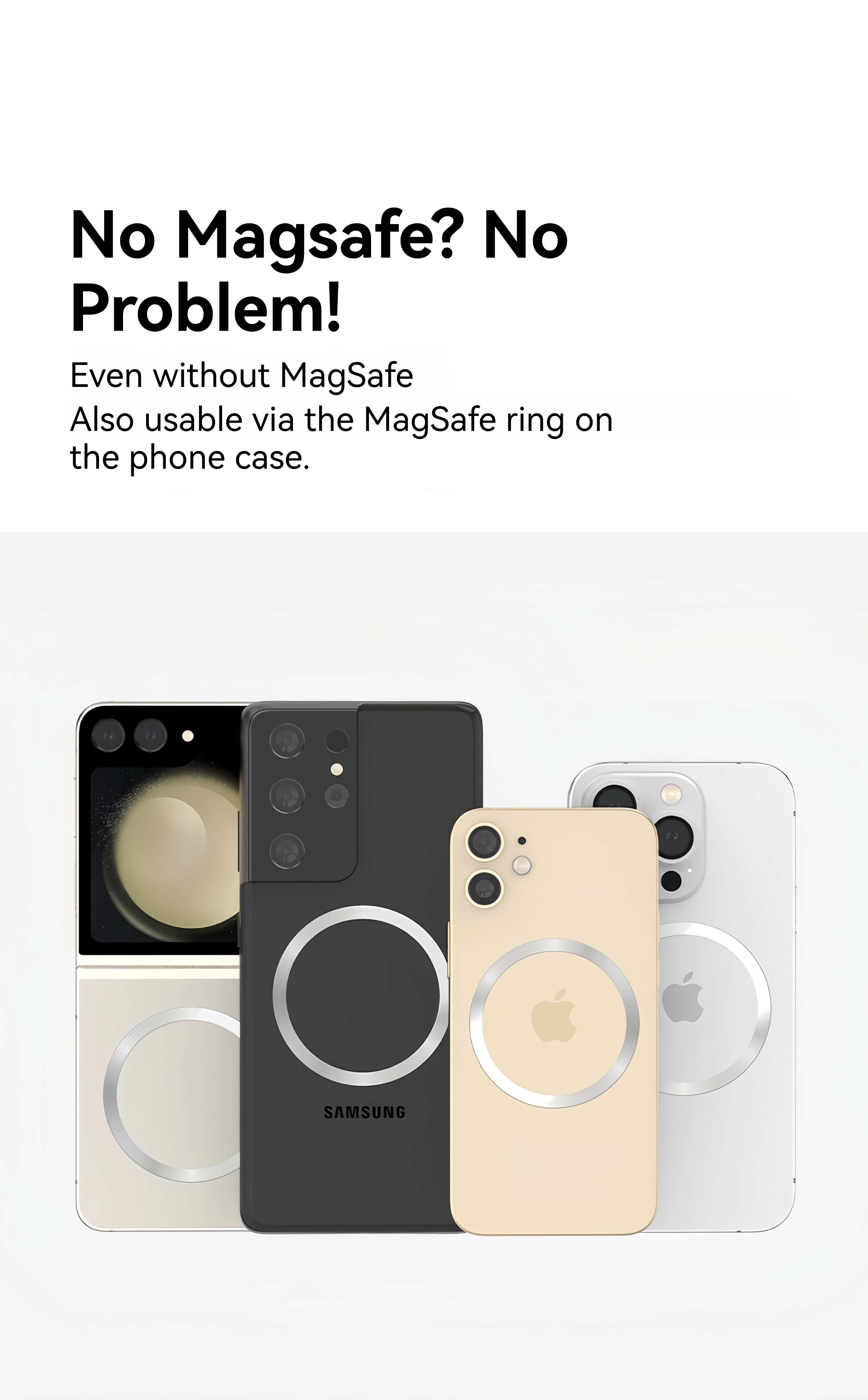 PC Transparent Foldable Flip Magnetic Card Holder Stand With ID & Card Storage