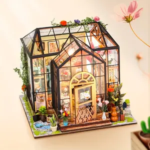 1pc Jenny Flower Room, Diy Cabin House, Building Model, Wooden Toy Model Ornament, Garden Room, Thanksgiving Day Gift