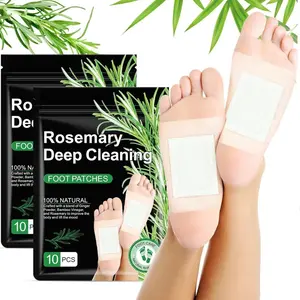40PCS Rosemary Deep Cleaning Foot Patches, Ginger Bamboo Pads for Stress Relief & Better Sleep - 100% Natural Ingredients for Relaxation