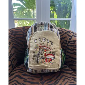 Mushroom Hemp Backpack w Laptop Sleeve