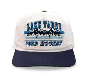 Lake Tahoe Pond Hockey Snapback: Cream Lake Tahoe Pond Hockey Snapback: Cream