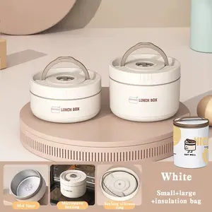 Portable Insulated Food Lunch Container Set with Thermal Lunch Box 2 Layers