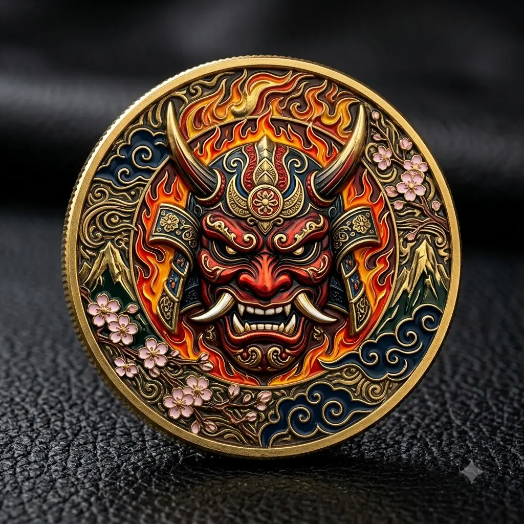Japanese Challenge Coin | Premium Metal Coin | Pocket Token | Collectible Gift | Everyday Carry