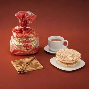 Kim's Magic Pop Cinnamon Swirl Flavor Drizzled 12 Pack Low Carb No Trans Fat All Natural Multigrain Korean Snack Easy Bread Chip Cracker Replacement