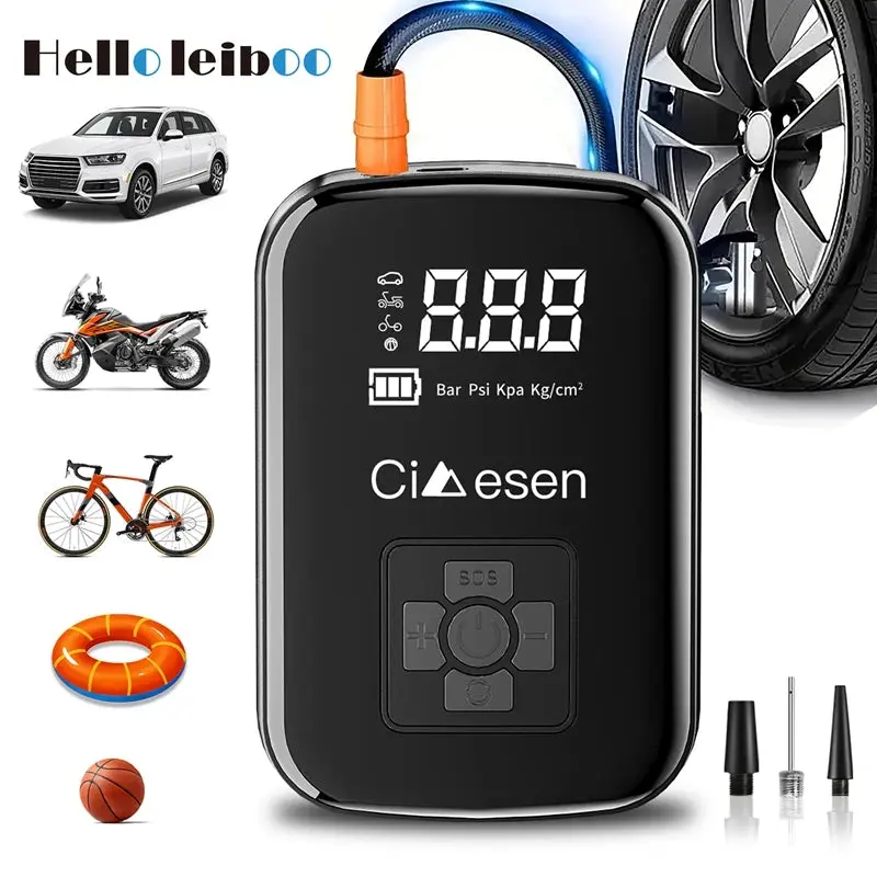 DriveCore AirGo 150 Wireless Tire Inflator | 150 PSI Compact Emergency Portable Air Compressor for Cars, Bikes, Motorcycles & Sports Balls