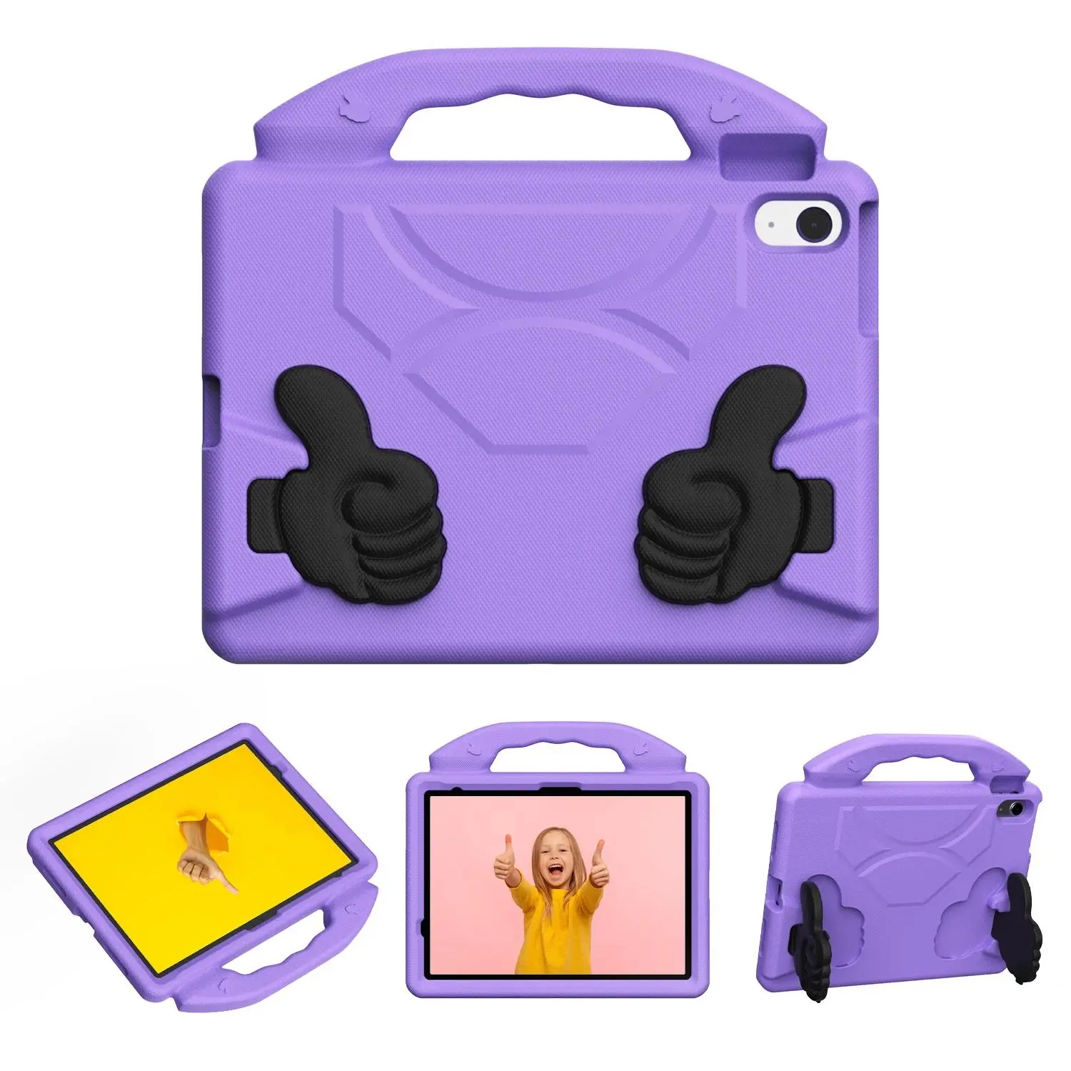 EVA Kids Safe Case For  iPad 12 12th Gen A18 11 11th A16 10 10th 2022 iPad Air 6 7 8 / Air 4 5 Shockproof Stand Tablet Cover, Accessories, Protection, Protector, Casing, Protective, Durable Tablet Casing, Ipad Covers