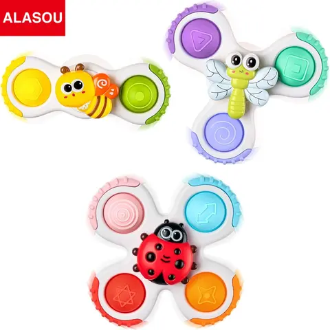 ALASOU 3pcs Dragonfly Fidget Spinning Tops Combo - Strong Suction Cups, Great Quality, Fast Rotating, Fun Classic Novelty Toy, Little Boy Gifts, Stocking Stuffers Gift
