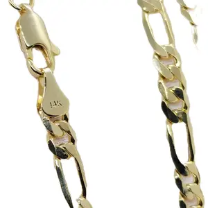 14k Gold-Plated Figaro Chain,24 inches long, 6mm wide. Our 14k Gold -Plating Stands Out Amongst The Rest luxury chain