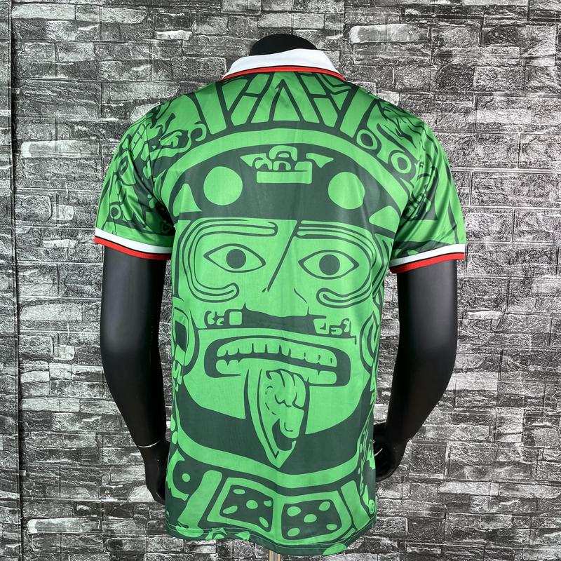 1998 World Cup Mexico National Team Away Long Sleeve Retro Soccer Jersey Black