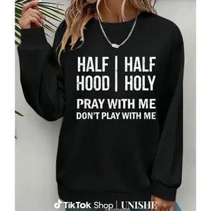 Breathable Half Hood Half Holy Sweatshirt – Soft Fabric, Comfortable Unisex Long Sleeve
