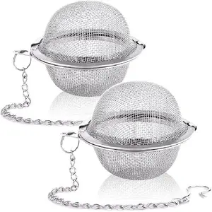 Stainless Steel Mesh Tea Infuser Balls 2.1 Inch Strainer Steeper for Loose Leaf Tea Spices & Herbs 2PCS Set
