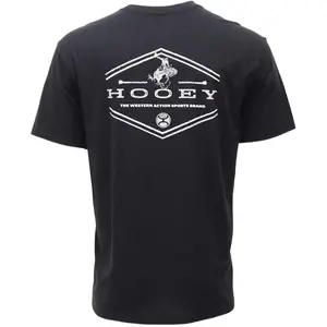 Hooey Men's Mountains Black Short Sleeve T-Shirt Tee
