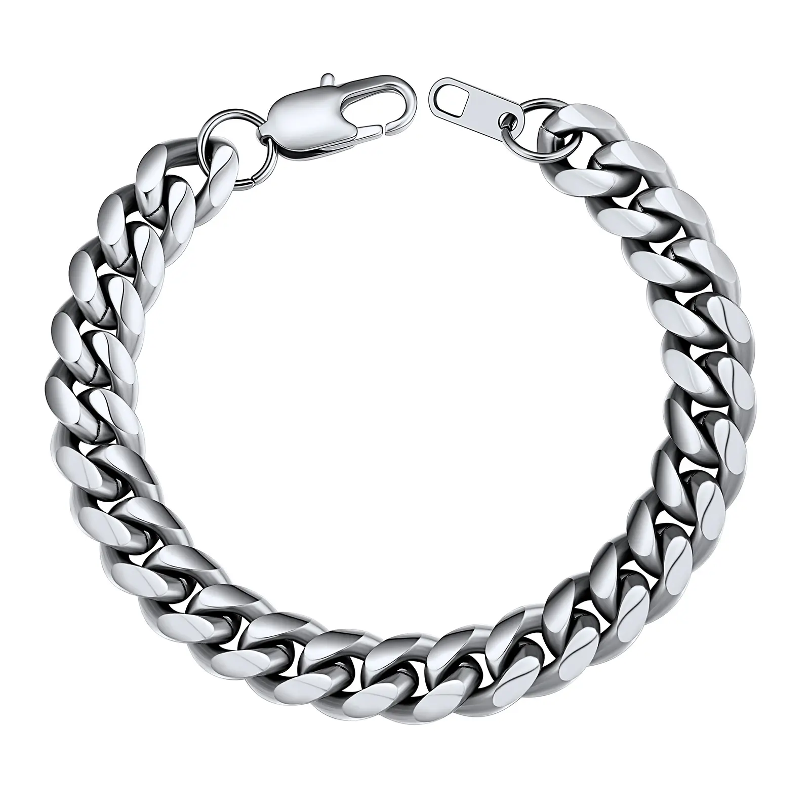 PROSTEEL Cuban Link Bracelet for Men Women Stainless Steel Simple Chain Bracelet 4/6/10/14 mm Width 19-21CM Length Unisex For Men Women Gift Box