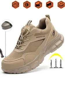 Men Women Safety Shoes, Safety Footwear, Anti-Slip Rubber Sole, Adjustable Buckle Strap, Ergonomic Design, Casual Daily Wear, Sizes 37-48