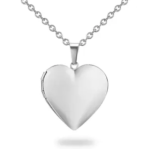 Locket Necklace for Women Black/Gold/Silver Locket Necklace Oval/Round/Heart Photo Necklace Valentines Day Gifts for Girls