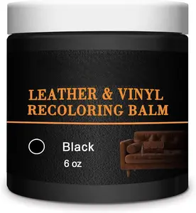 Leather Recoloring Balm & Color Restorer - Multipurpose Dye &  for Faded Leather Couches,  Seats, Shoes | Fix  on Clothing, Furniture & Accessories(Black)