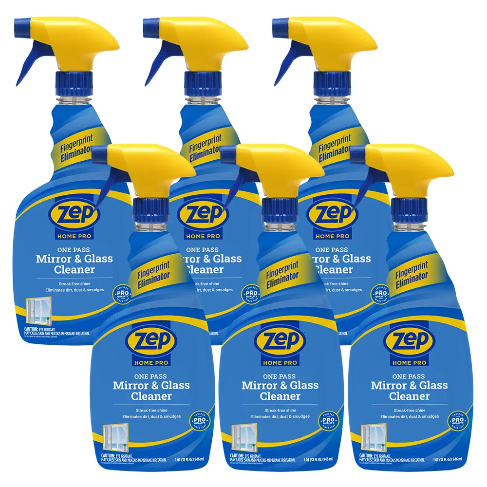 Zep Home Pro One Pass Mirror & Glass Cleaner - Streak Free Shine - 32 oz.