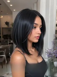 Natural Looking Straight Wig, Long Shoulder Synthetic Hair, Realistic Mechanism Headpiece, Ideal for Daily Commuting