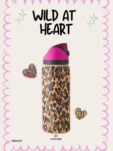 Owala FreeSip Stainless Steel Water Bottle 32oz - Wild At Heart Edition, 2026 Summer Washable Reusable Hydrate Gift, Kitchenware Drinkware Tumbler