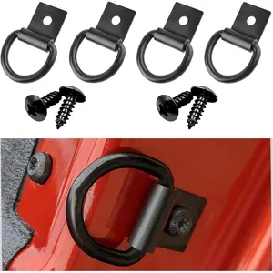 4 count D Rings Heavy Duty & Tie Down Anchor with a Robust 1500 Pound,Trailer Tie Down Anchor Securing Cargo in  RVs SUVs,Multipurpose Tralier D Rings for Transportation