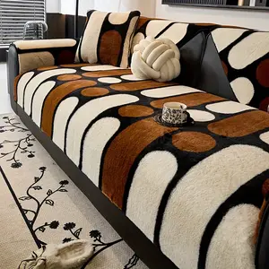 1pc of Ultra-Soft, Fluffy Faux Rabbit Cushion in Bohemian Style - Suitable for Pets And Machine Washable, Perfect for 2, 3, Or 4-Seater Sofas, Enhancing Decor in Living Rooms, Bedrooms, And Offices with a Modern Geometric Design And Plush Feel