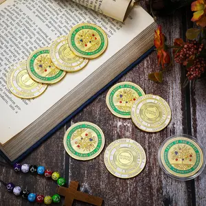 10 PCS Mother's Day Rooted in Christ Coins Christian Religious Challenge Coin Bible Jesus Coin First Communion Confirmation Baptism Souvenir Collectible Lucky Coin with Protective Case Pocket Prayer Token Gift for Sunday School Church Challenge Token