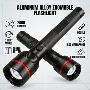 High Lumen Aluminum Super Bright  Multifunctional FlashLight  Alloy Zoomable Flashlight Rechargeable Flashlight 5 Lighting Modes Phone Usb EmergencyPower Bank,  Portable Torch for outage  Power Everyday Use multifunctional emergency usb-c Fast Charging ti