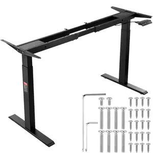 Spring new arrivals Standing Desk Frame Dual Motor, Adjustable 27.6"-46.1" Height & 43.3"-70.1" Length Electric Stand Up Computer Desk Legs, Ergonomic DIY Workstation Base for Home and Office (Black Frame Only)