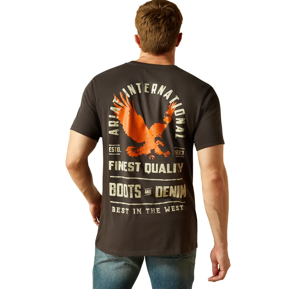 10062427 Ariat Men's Eagle Large Classic Fit Short Sleeve T-Shirt - Vintage Black