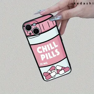 A stylish phone case with creative pill bottle design, matte finish, perfect for both men and women.compatible with iPhone 16/15/14/13/12/11, Pro/Max/Plus/XS, etc. Including models 16, 15, 14, 13, 12, 11 etc Black Aesthetic Cellphone