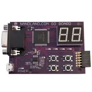Nandland Go Board - FPGA Development Board for Beginners with USB Cable, 4 LEDs, 4 Push-Buttons, 7-Segment Display, VGA, PMOD, Win/Mac/Linux Compatible