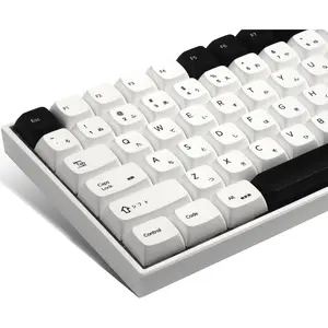 XDA White Keycaps, XVX  PBT Keycap Sets, Bow Key caps 75 Percent Dye-Sublimation Keyboard Keycaps for 61/64/68/84/87/100/104/108 Cherry MX Mechanical Keyboard