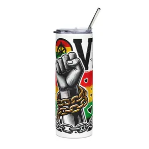 FreedomSip | Stainless Steel Tumbler – Vacuum Insulated 20oz Cup – Durable Leak Resistant – Inspirational Gift for Activists