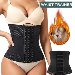 Adjustable Waist Trainer for Women Double Belts Neoprene Corset with Zipper Workout Cincher for Tummy Control & Back Support,Everyday Wear