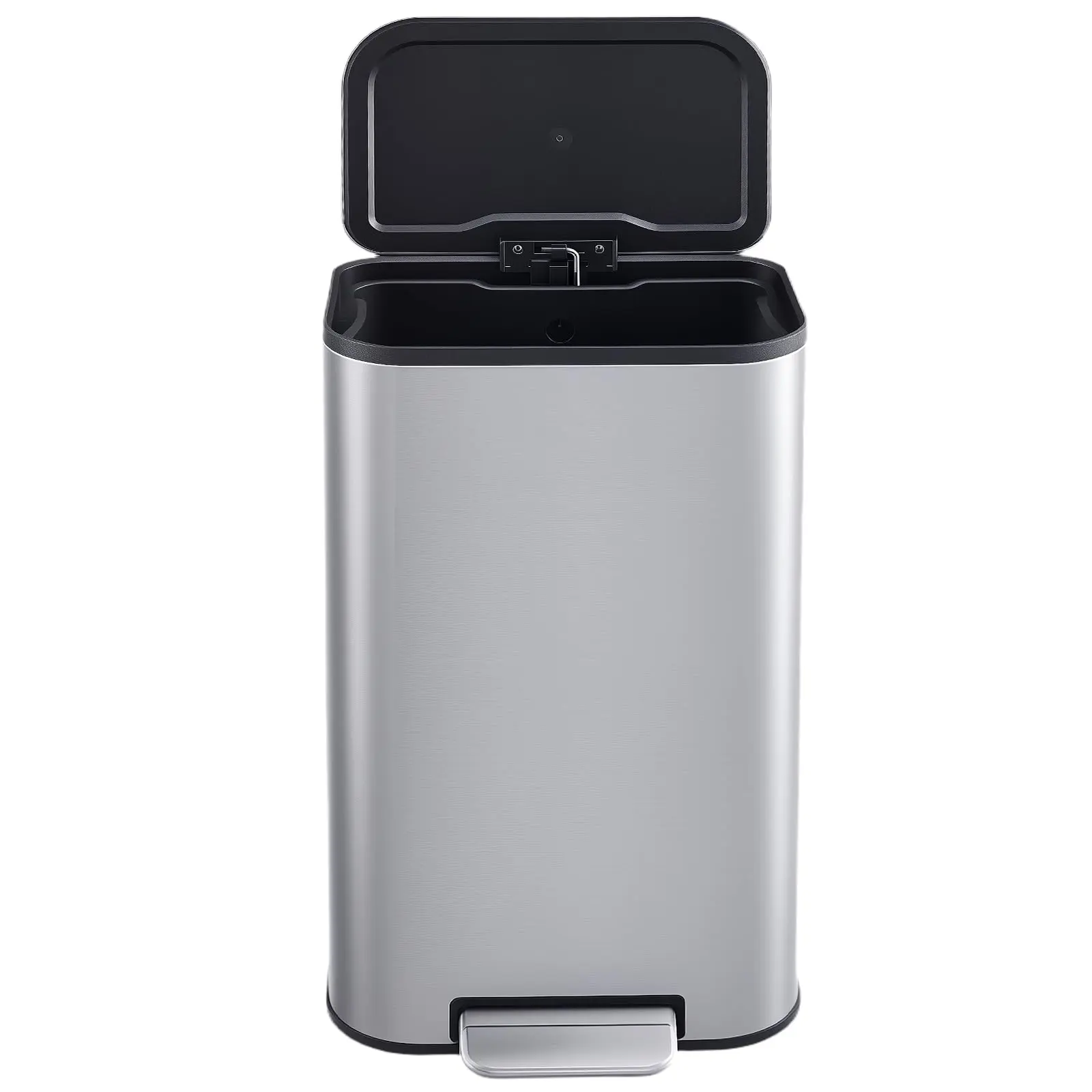 Modern & Compact – 30L (8 Gallon) Stainless Steel Kitchen Trash Can – Soft Close Step Pedal, Removable Inner Bucket, Fingerprint Resistant, Rectangular Design – Fits 13 Gallon Bags