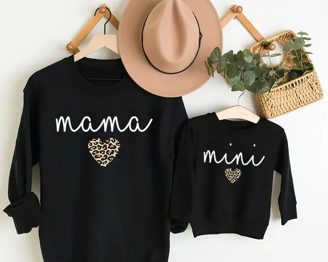 Matching Mama and Mini Sweatshirts, Mama and Mama's Boy Sweater, Matching Mommy and Me Sweaters, Mom and Son outfit, Mama Crewneck, Mom Gift