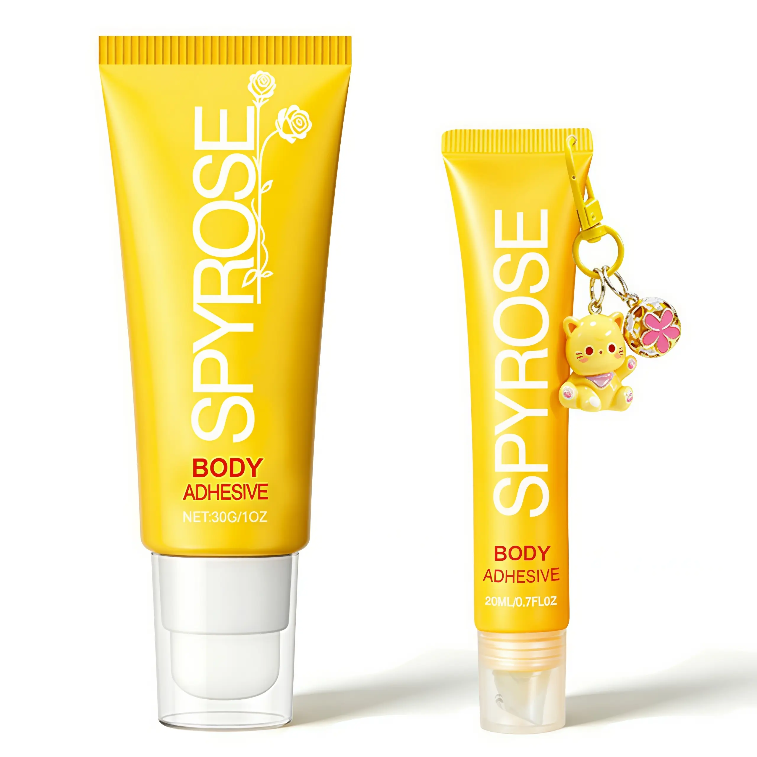 SPYROSE Body Adhesive Glue (20ML/30ML) - Women's Bra Accessory & Clothing Adhesive for Strapless Bras, Backless Dresses and Low Cut Styles - Fashion Tape Alternative, Skin Safe Sweat Resistant All Day Hold