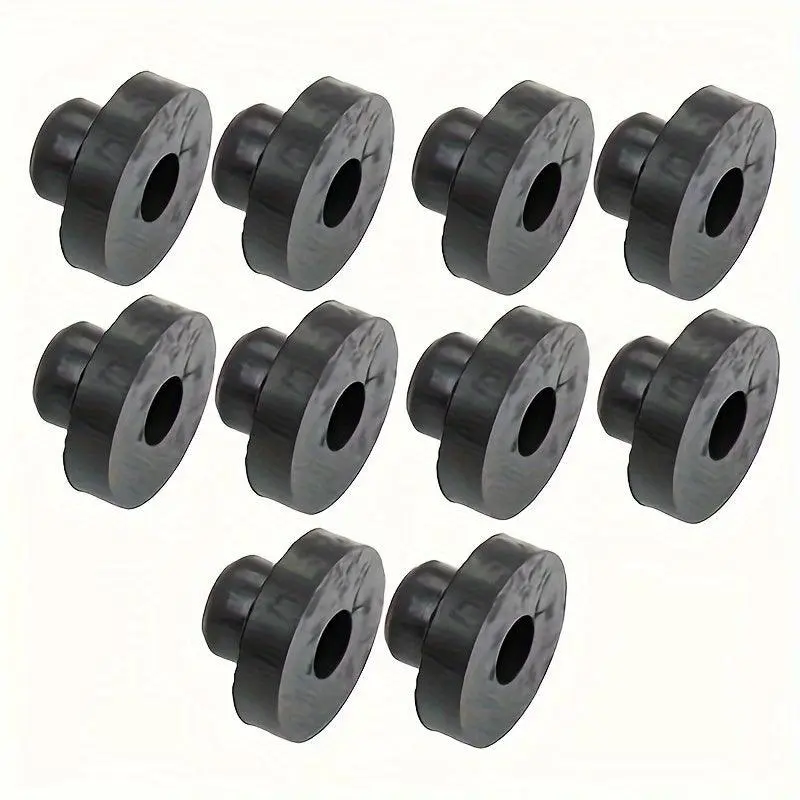 10pcs Hipa Universal Gas Fuel Tank Grommet Bushings - Durable Rubber Material, Fits Tractor, Lawn Mower, Generator - Gasoline-Powered Equipment Accessories