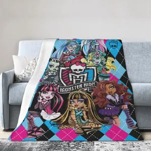 Monster High Blanket Lightweight Flannel Throw Blanket for Adults Women Men for Couch 50x40 inch Throwblanket