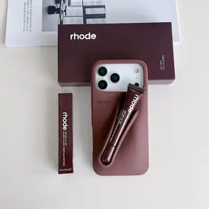 (Super Sale) 2026 Rhode With Box and Lip Gloss Set Silicone Case for iPhone 17 16 15 14 13 12 11 Pro Max Plus Lipstick Toast Espresso Ribbon Cover