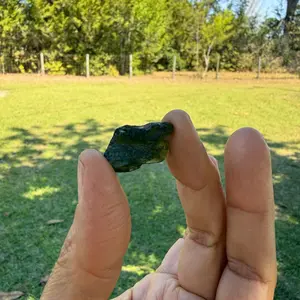 Natural Moldavite 4g Raw Stone | Genuine Czech Tektite Transformation Crystal