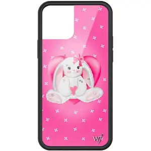 Wildflower Cases - Be My Bunny Case, Compatible with Apple iPhone 12/12 Pro | Pink, Trendy, Red, Bunny, Valentine's Day - Protective Black Bumper, 4ft Drop Test Certified, Women Owned Small Business